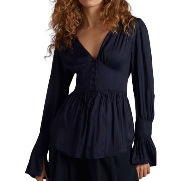 By Anthropologie Deep-V Tunic XS - Picture 4 of 5